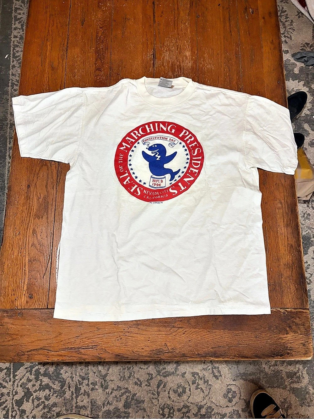 Oneita Vintage 1996 The Marching Presidents Constitution Day Nevada City T-Shirt